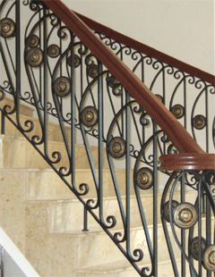 Wrought iron staircase